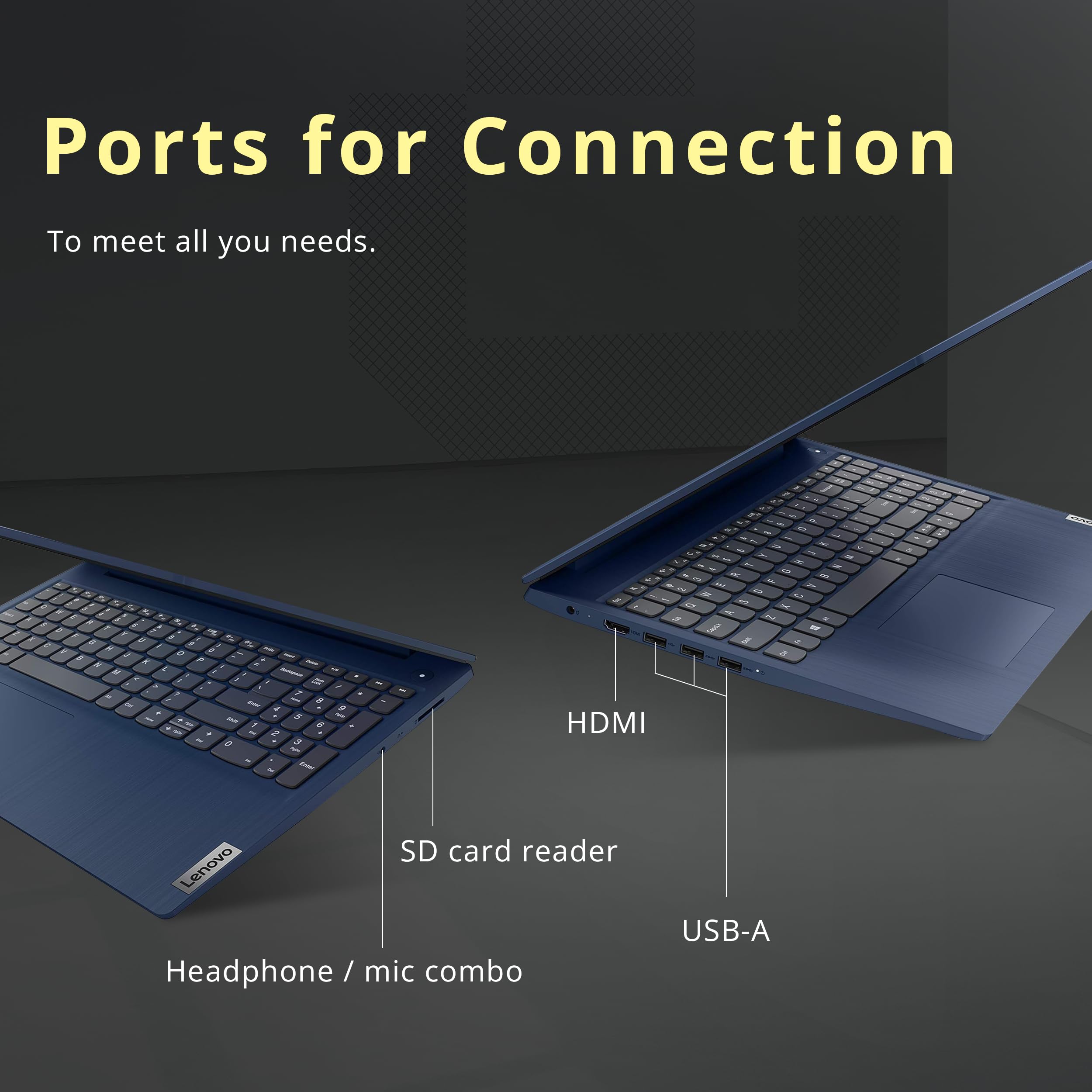 Lenovo IdeaPad 15.6 Full HD Laptop, AMD Ryzen 7 5825U Processor, 8GB DDR4 RAM, 512GB PCIe SSD, AMD Radeon Graphics, Number Pad, Backlit Keyboard, WiFi, Windows 11, Abyss Blue, Parent