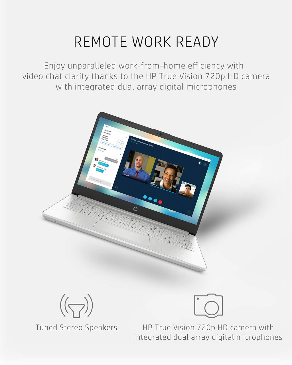 HP 14 Laptop, 11th Gen Intel Core i3-1115G4, 4 GB RAM, 128 GB SSD Storage, 14-inch HD Display, Windows 11 in S Mode, Long Battery Life, Fast-Charge Technology, Thin & Light Design (14-dq2010nr, 2021)