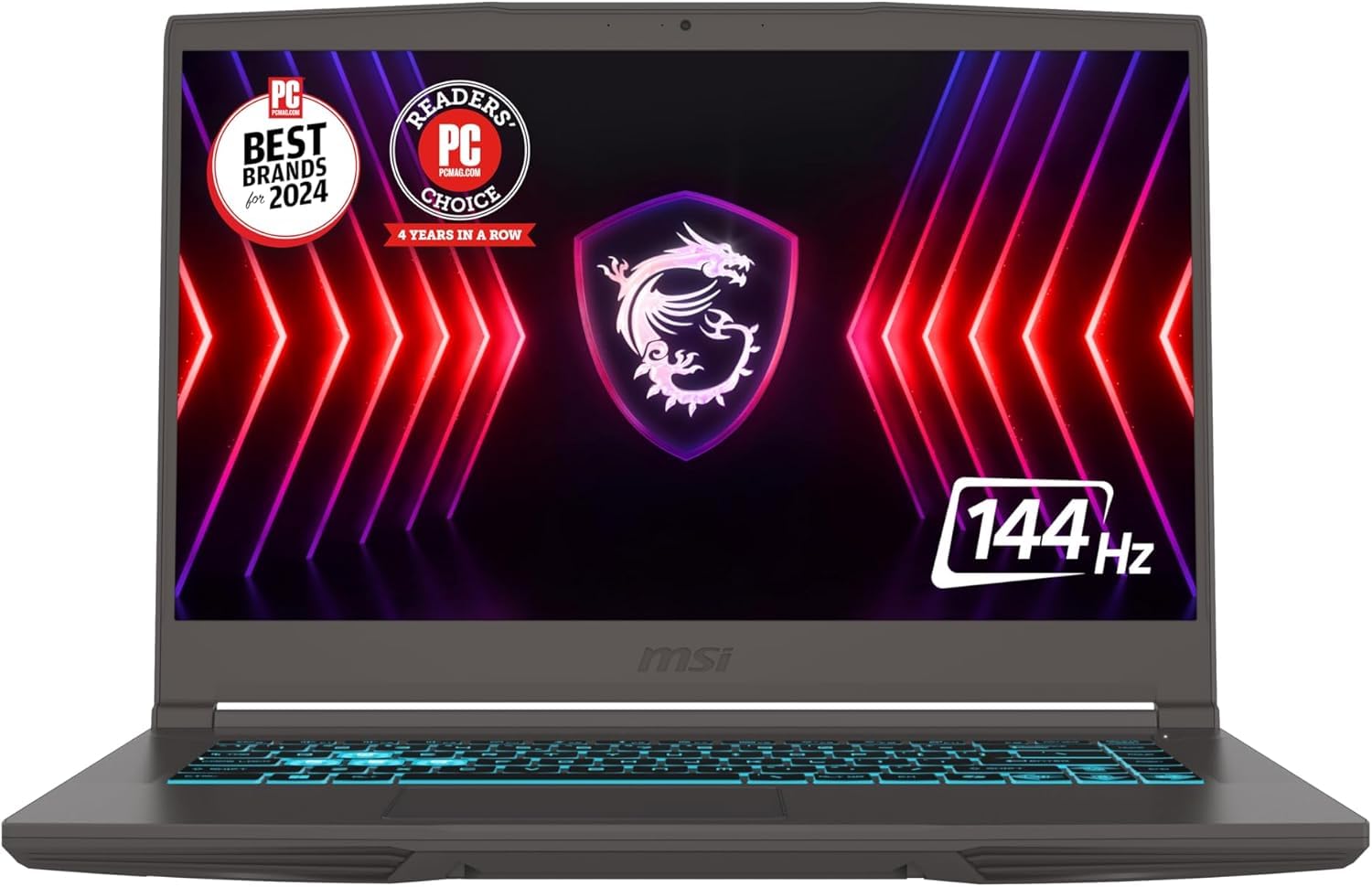 msi Thin 15 Gaming Laptop 15.6" FHD IPS 144Hz Intel Octa-core i5-13420H (Beats i7-11800H) 16GB RAM 512GB SSD GeForce RTX 4050 Backlit Type-C Win11Pro ICP Hub