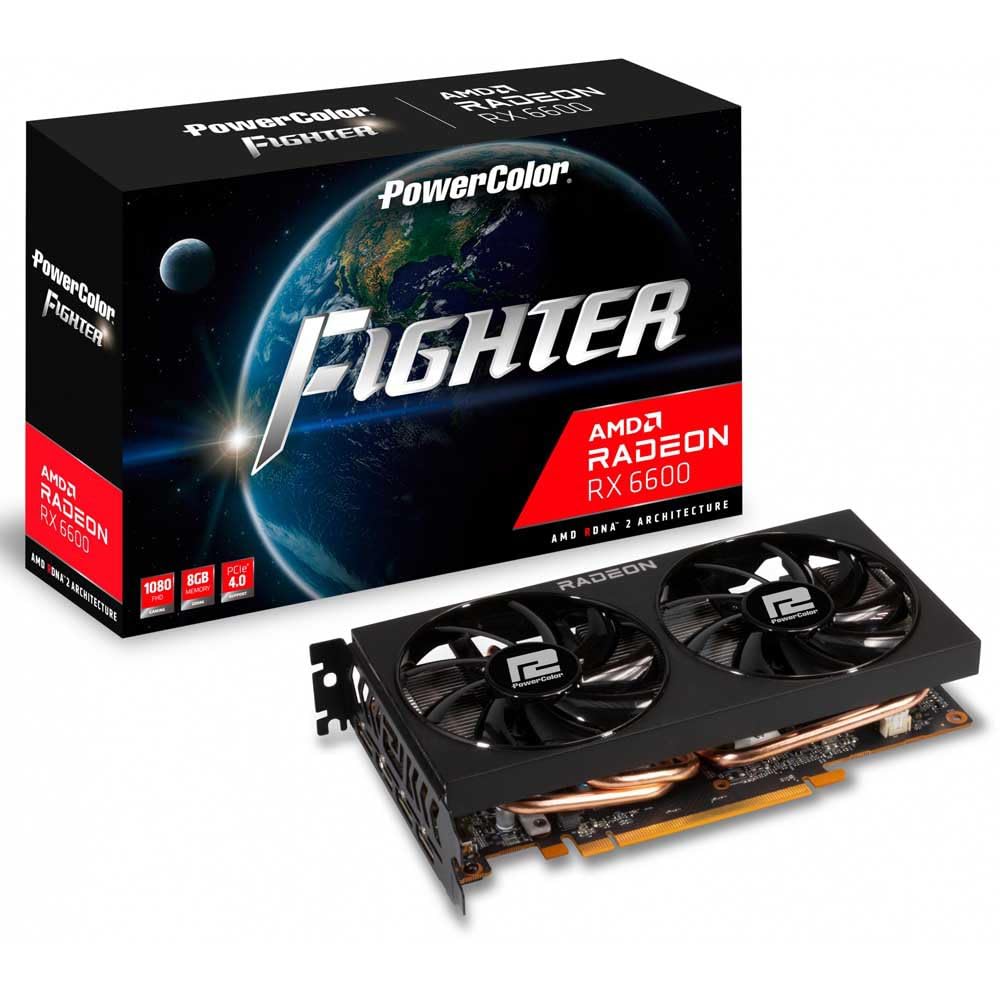 PowerColor Fighter AMD Radeon RX 6600 Graphics Card with 8GB GDDR6 Memory
