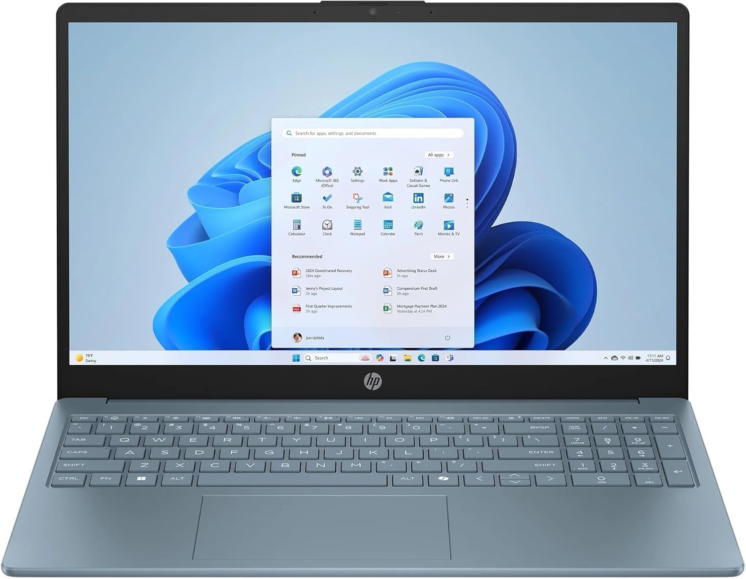 HP 15.6" Portable Laptop (Include 1 Year Microsoft 365), HD Display, Intel Quad-Core N200 Processor, Wi-Fi 6, Webcam, HDMI, Numeric Keypad, Windows 11 Home