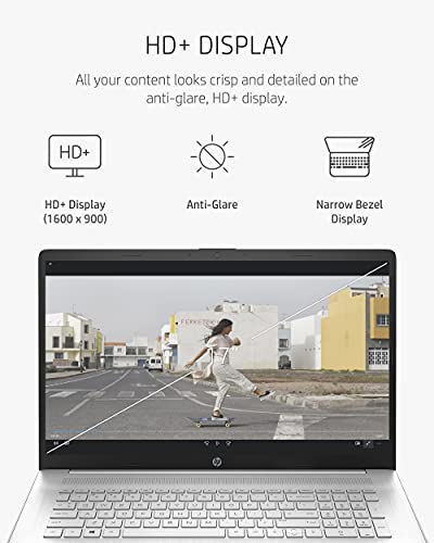 HP 17.3" Laptop for Business and Students - 250 Nits FHD IPS Display, AMD Ryzen 5 7430U (6-core), Anti-Glare, Camera, Wi-Fi6, Win 11 Pro