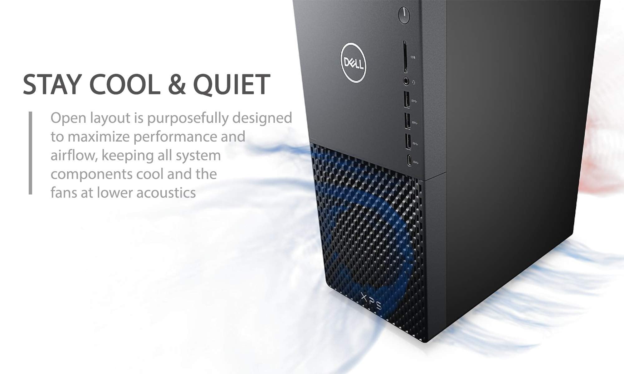 DELL XPS 8940 Desktop PC, Intel Core i5-11400, GTX 1650 Super, 16GB PCIe RAM, 1TB SSD, DVD, HDMI, Killer Wi-Fi 6, Windows 11 Home, Black