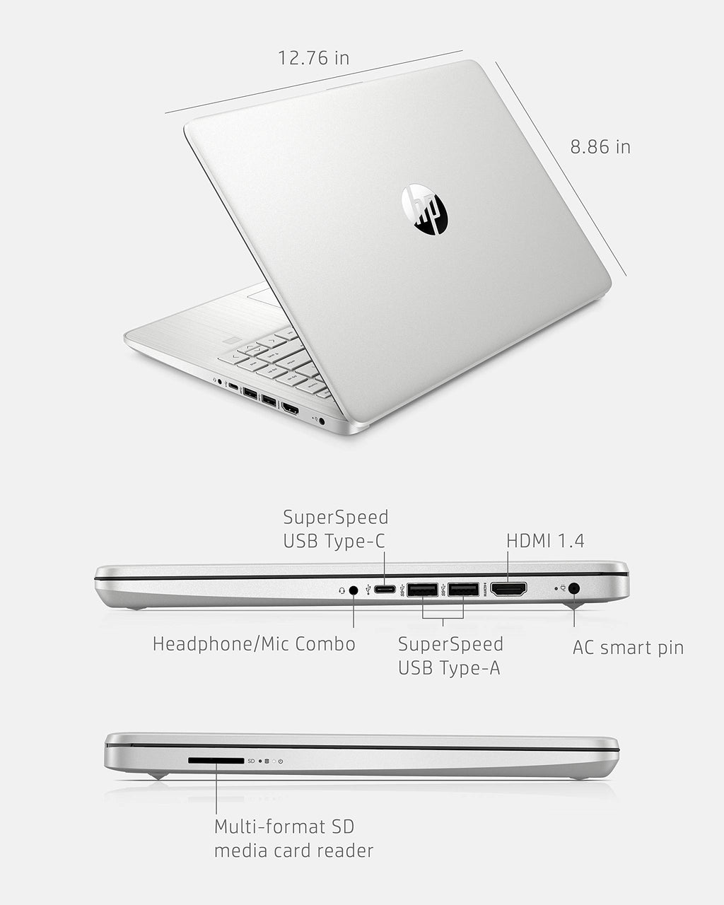 HP Laptop for Business and Students, 17.3" HD+ Anti-Glare Display, w/Accessories & 1TB Portable SSD, Intel (8-Core) i3 - N305, Win 11 Pro, Wi-Fi 6, Copilot AI, 16GB RAM, 512GB SSD