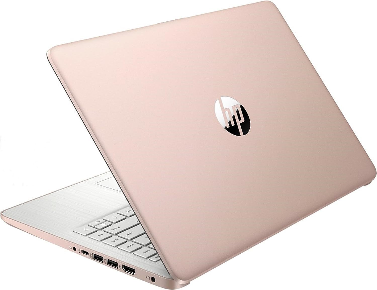 HP 2021 Premium 14-inch HD Laptop, Intel Dual-Core Processor Up to 2.8GHz, 16GB RAM, 64GB eMMC Storage, Webcam, Bluetooth, HDMI, Wi-Fi, Rose Gold, Windows 11 with 1 Year Microsoft 365