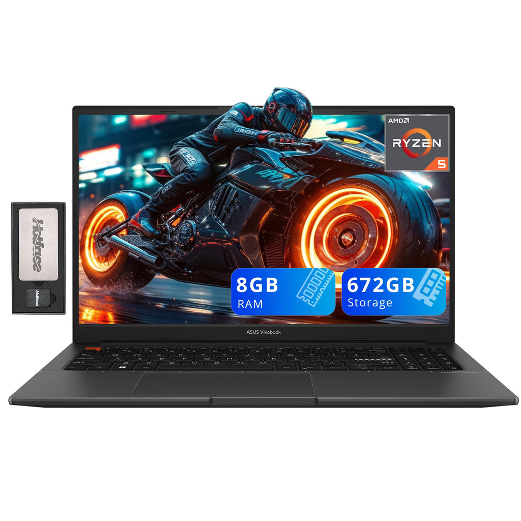 ASUS VivoBook S15 Slim Laptop, 15.6" FHD Anti-Glare Display, AMD Ryzen 5 5600H, 8GB RAM, 512GB SSD, AMD Radeon Graphics, Numeric Keypad, 720p HD Camera, Windows 11, Indie Black, Parent