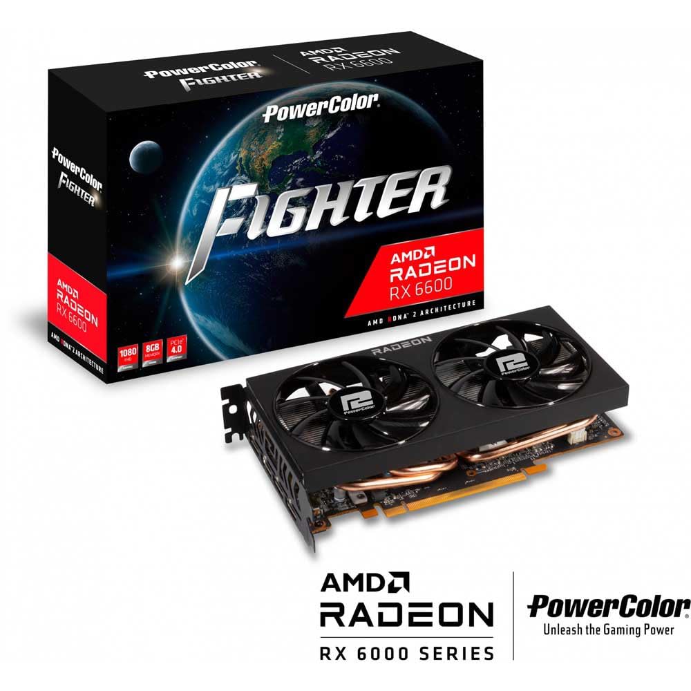 PowerColor Fighter AMD Radeon RX 6600 Graphics Card with 8GB GDDR6 Memory