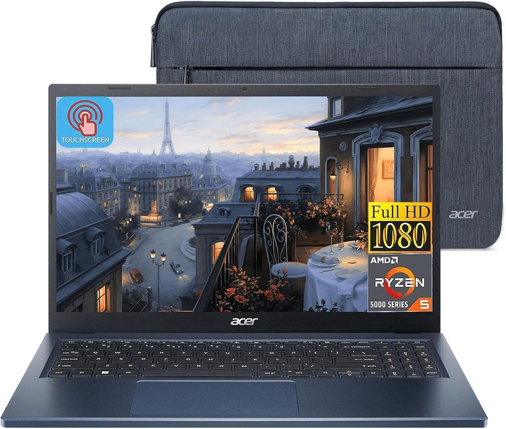 acer 2023 Aspire 3 Touchscreen Laptop, 15.6" FHD IPS Display, AMD Ryzen 5 7520U Processor (Beats i7-1165G7), 8GB DDR5 RAM, AMD Radeon Graphics, Wi-Fi 6, Windows 11 Home