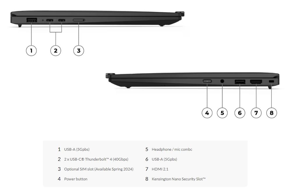 Lenovo Gen 11 ThinkPad X1 Carbon Laptop with Intel Intel Core i7-1365U vPro Processor