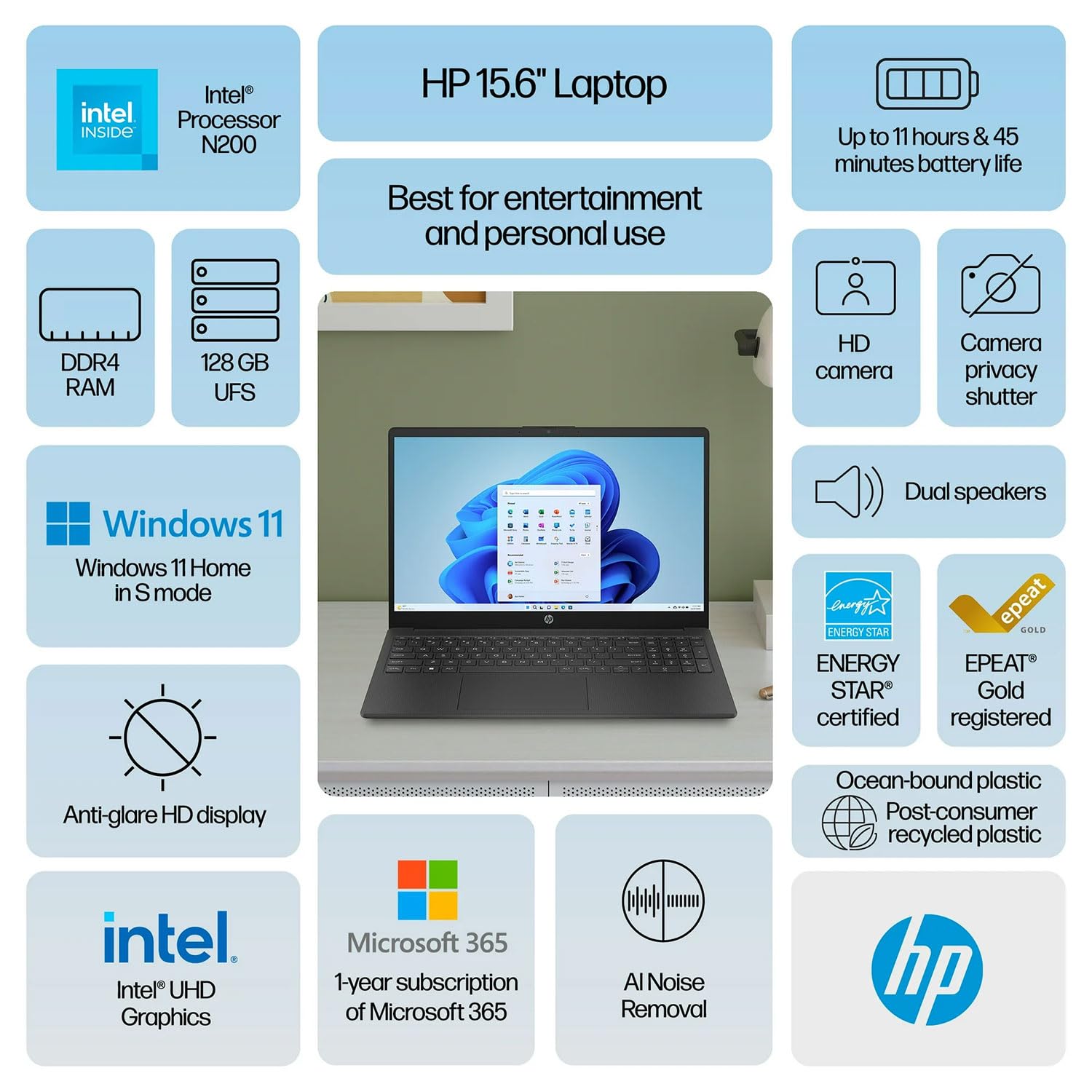 HP 15.6" Portable Laptop