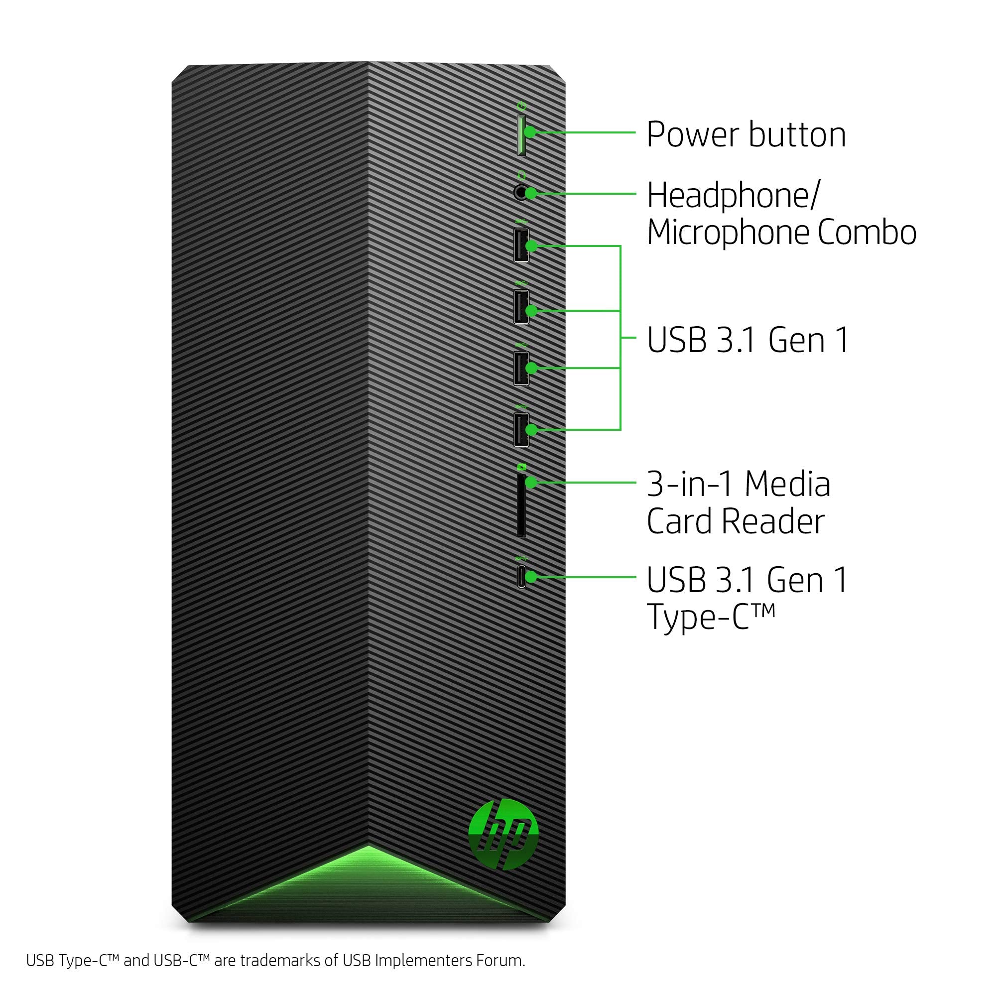 HP Pavilion Gaming Desktop Computer, AMD Ryzen 5 3500 Processor, NVIDIA GeForce GTX 1650 4 GB, 8 GB RAM, 512 GB SSD, Windows 10 Home (TG01-0030, Black)
