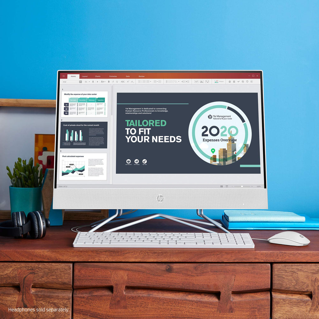 HP 24-Inch All-in-One Computer, AMD A9-9425, 8GB RAM, 1TB Hard Drive, Windows 10 (24-f0020, White)