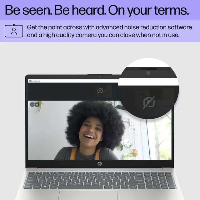 HP 15.6" Portable Laptop (Include 1 Year Microsoft 365), HD Display, Intel Quad-Core N200 Processor, Wi-Fi 6, Webcam, HDMI, Numeric Keypad, Windows 11 Home