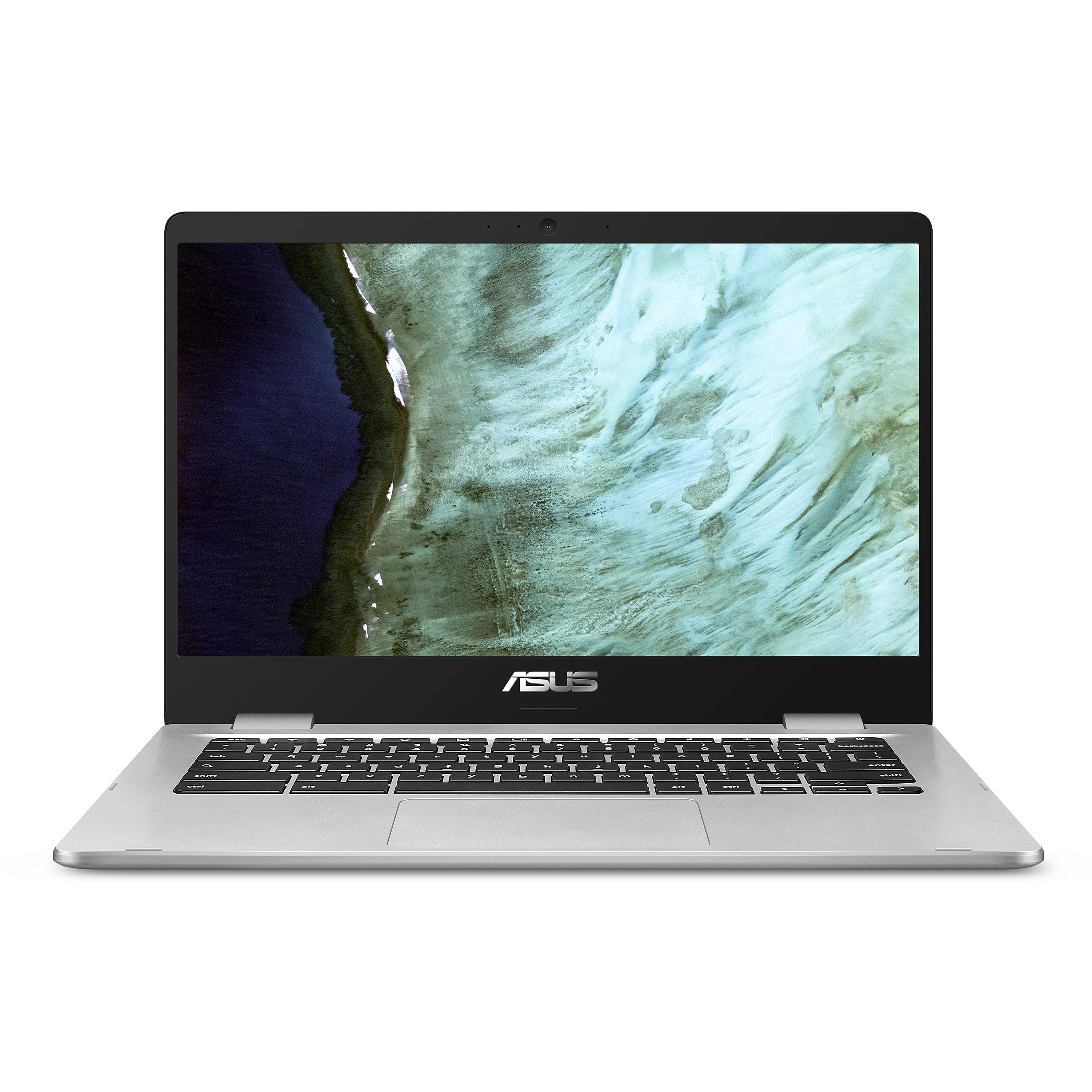 ASUS C425TA-AS348FT Chromebook C425 Clamshell Laptop, 14" FHD 4-Way NanoEdge Touch Screen, Intel Core m3-8100Y Processor, 4GB RAM, 128GB eMMC Storage, Backlit KB, Silver, Chrome OS, C425TA-AS348FT