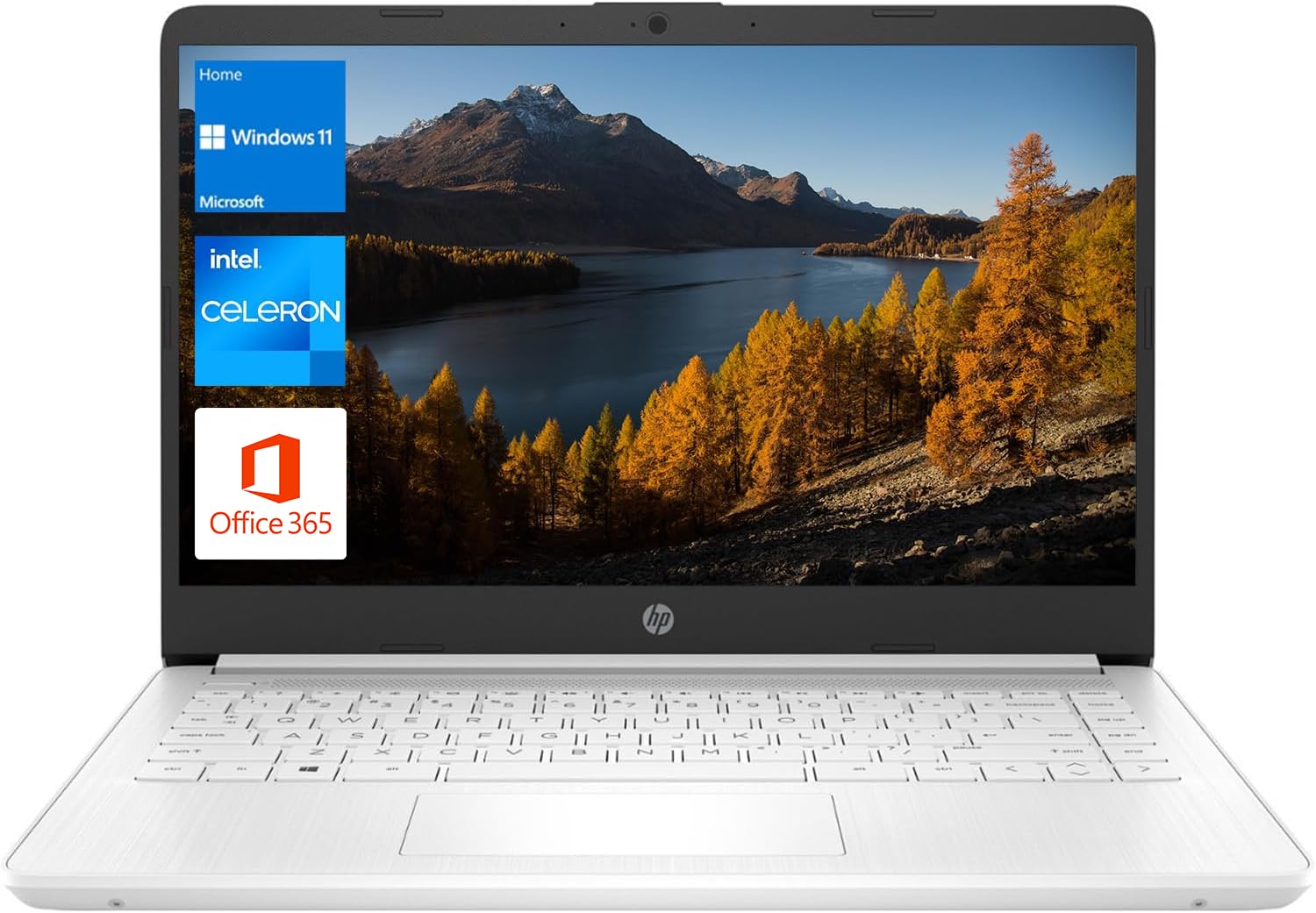 HP Essential Laptop, 14" HD Display, Intel Celeron N4120, Webcam, Type-C, SD Card Reader, HDMI, Wi-Fi, Windows 11 Home, Black