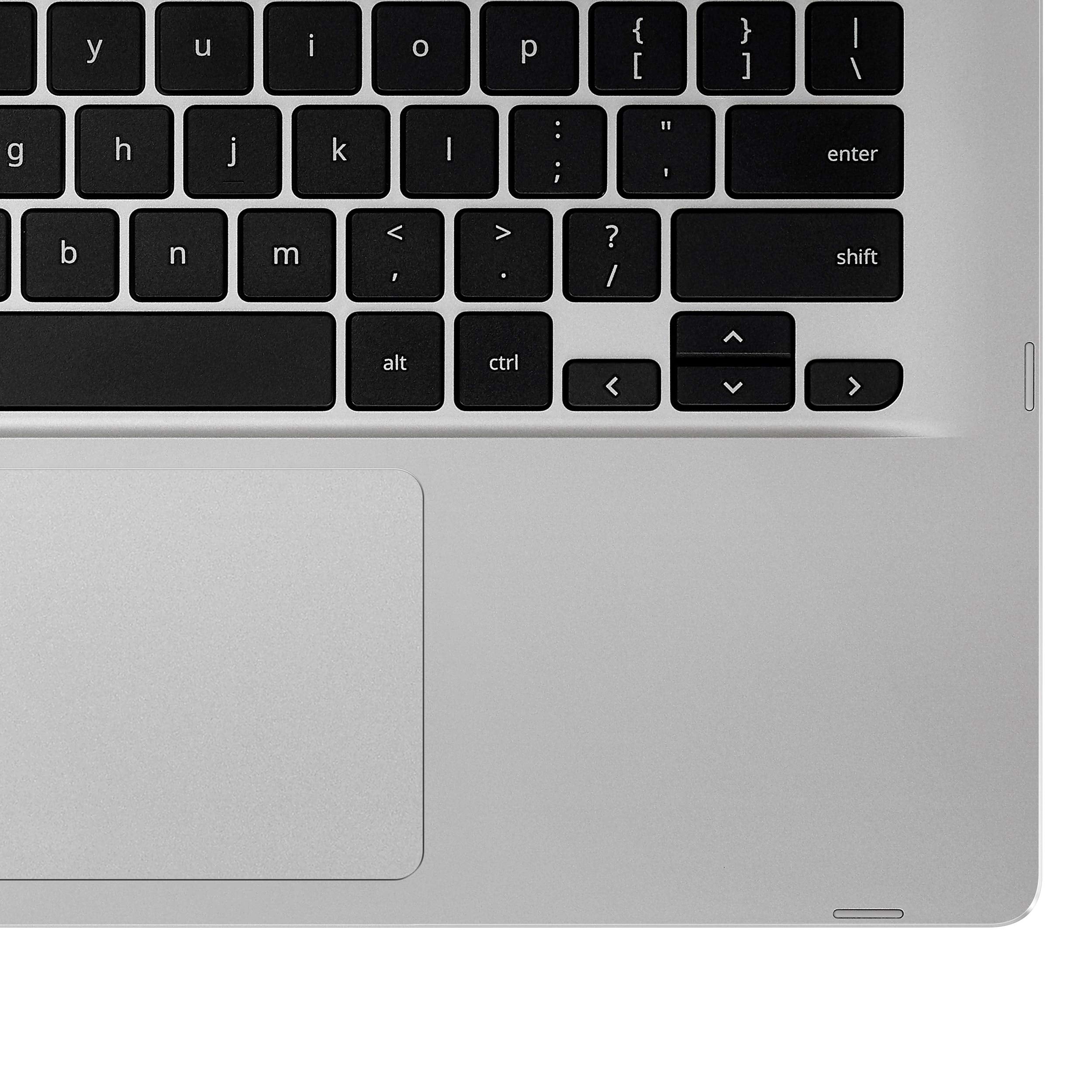 ASUS C425TA-AS348FT Chromebook C425 Clamshell Laptop, 14" FHD 4-Way NanoEdge Touch Screen, Intel Core m3-8100Y Processor, 4GB RAM, 128GB eMMC Storage, Backlit KB, Silver, Chrome OS, C425TA-AS348FT