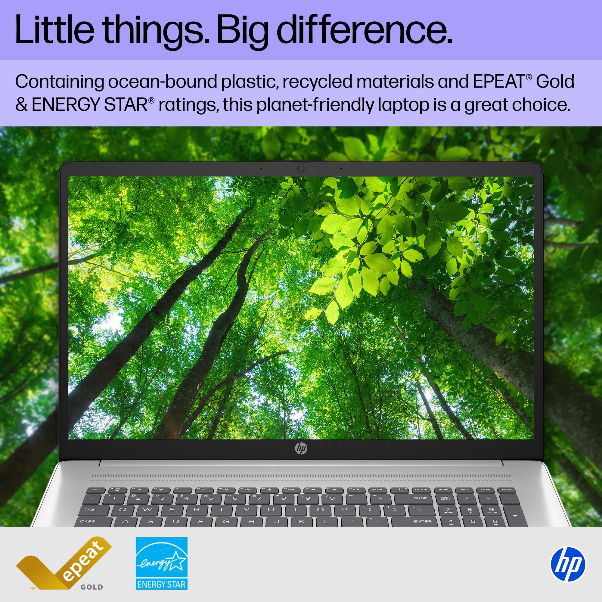 HP 17.3" Laptop for Business and Students - 250 Nits FHD IPS Display, AMD Ryzen 5 7430U (6-core), Anti-Glare, Camera, Wi-Fi6, Win 11 Pro