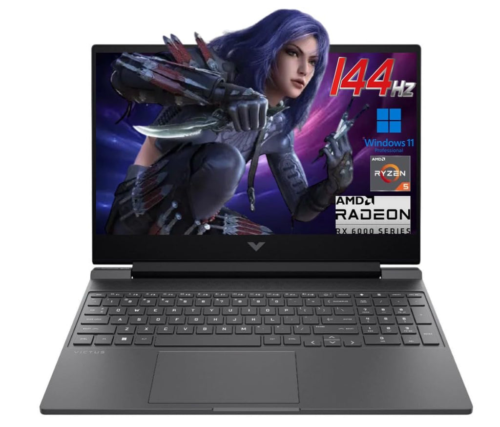 HP Victus 15.6" 144Hz FHD Gaming Laptop,AMD Ryzen 5 7535HS,AMD Radeon RX 6550M,Beats RTX 2050,Backlit Keyboard,Windows11 Pro, Mica Silver