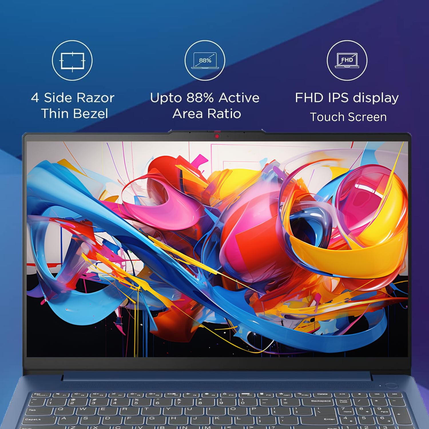 Lenovo New Ideapad 3 15.6" FHD Touch Screen Laptop|Intel Core i5 11th Gen |8GB RAM, 512GB SSD| HDMI |Backlit Keyboard| Aybss Blue, Windows 11