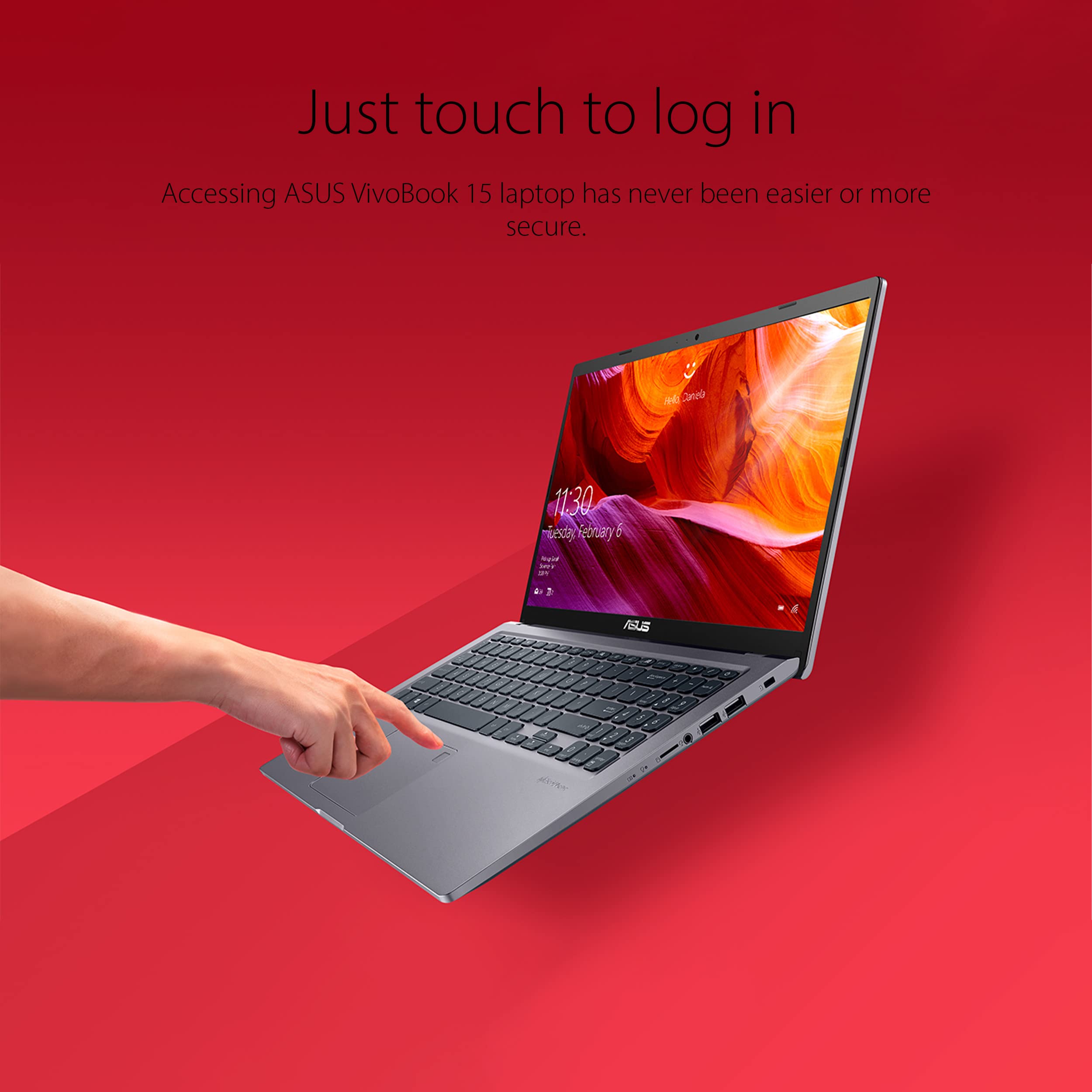 ASUS VivoBook 15 F515 Laptop, 15.6" FHD Display, Intel i3-1115G4 CPU, 8GB DDR4 RAM, 512GB SSD, Windows 11 Home in S Mode, Slate Grey, F515EA-AH34