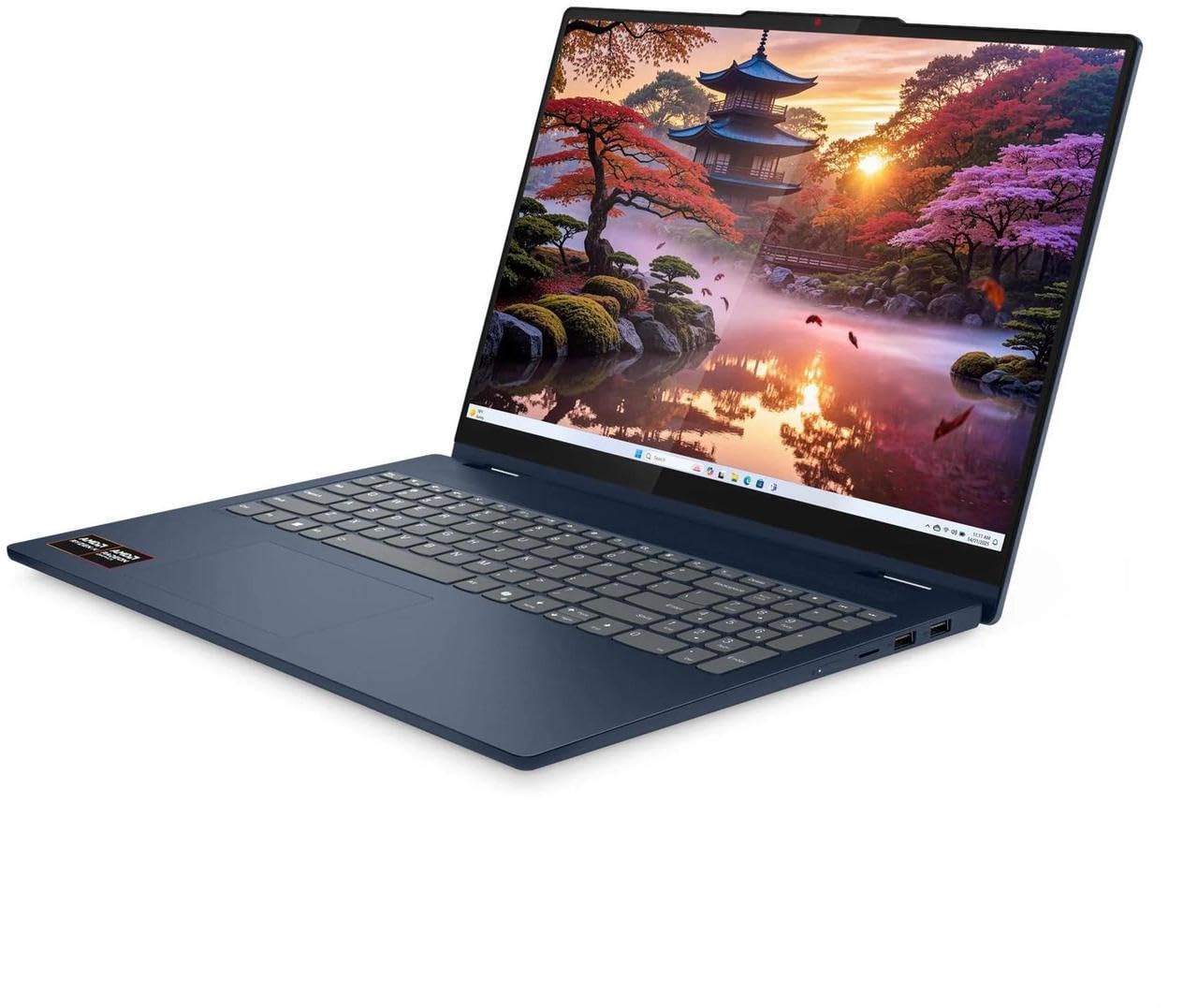 Lenovo IdeaPad Flex 5 2-in-1 AI PC Laptop, 14" WUXGA IPS Touch Screen, AMD Ryzen 7 350, 16GB RAM, 1TB PCIe SSD, Radeon 860M Graphics, Webcam, Backlit Keyboard, USB-C, HDMI, Windows 11 Pro