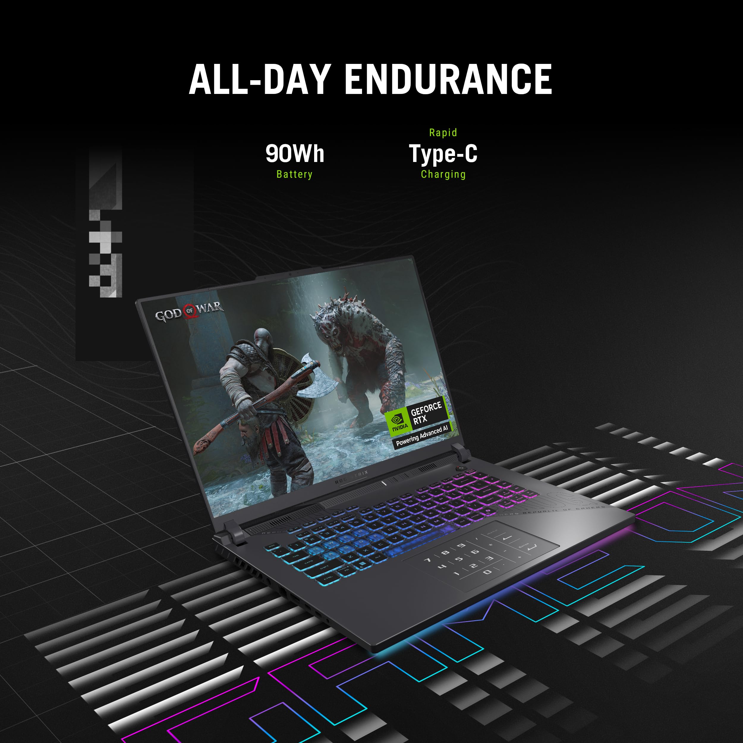 ASUS ROG Strix G17 (2022) Gaming Laptop, 17.3” 144Hz IPS FHD Display, NVIDIA GeForce RTX 3050 GPU, AMD Ryzen 7 6800H Processor, 16GB DDR5 RAM, 512GB SSD, RGB Keyboard, Windows 11, G713RC-RS73