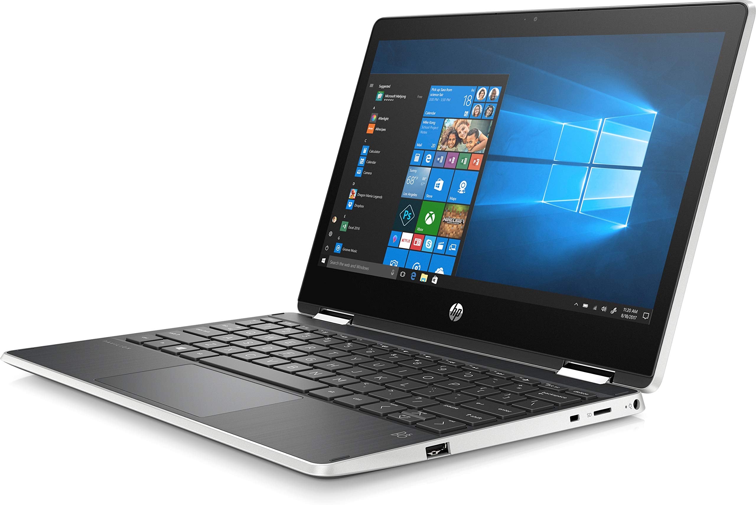 HP ProBook x360 G5 11.6" Touchscreen 2-in-1 Laptop, Intel Celeron N4020, 4GB RAM, 224GB Storage, Full-Sized Keyboard, 720p HD Webcam, Windows 10 Pro, Gray, Parent