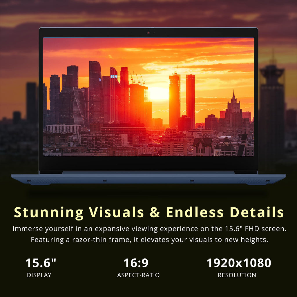 Lenovo IdeaPad 15.6 Full HD Laptop, AMD Ryzen 7 5825U Processor, 8GB DDR4 RAM, 512GB PCIe SSD, AMD Radeon Graphics, Number Pad, Backlit Keyboard, WiFi, Windows 11, Abyss Blue, Parent