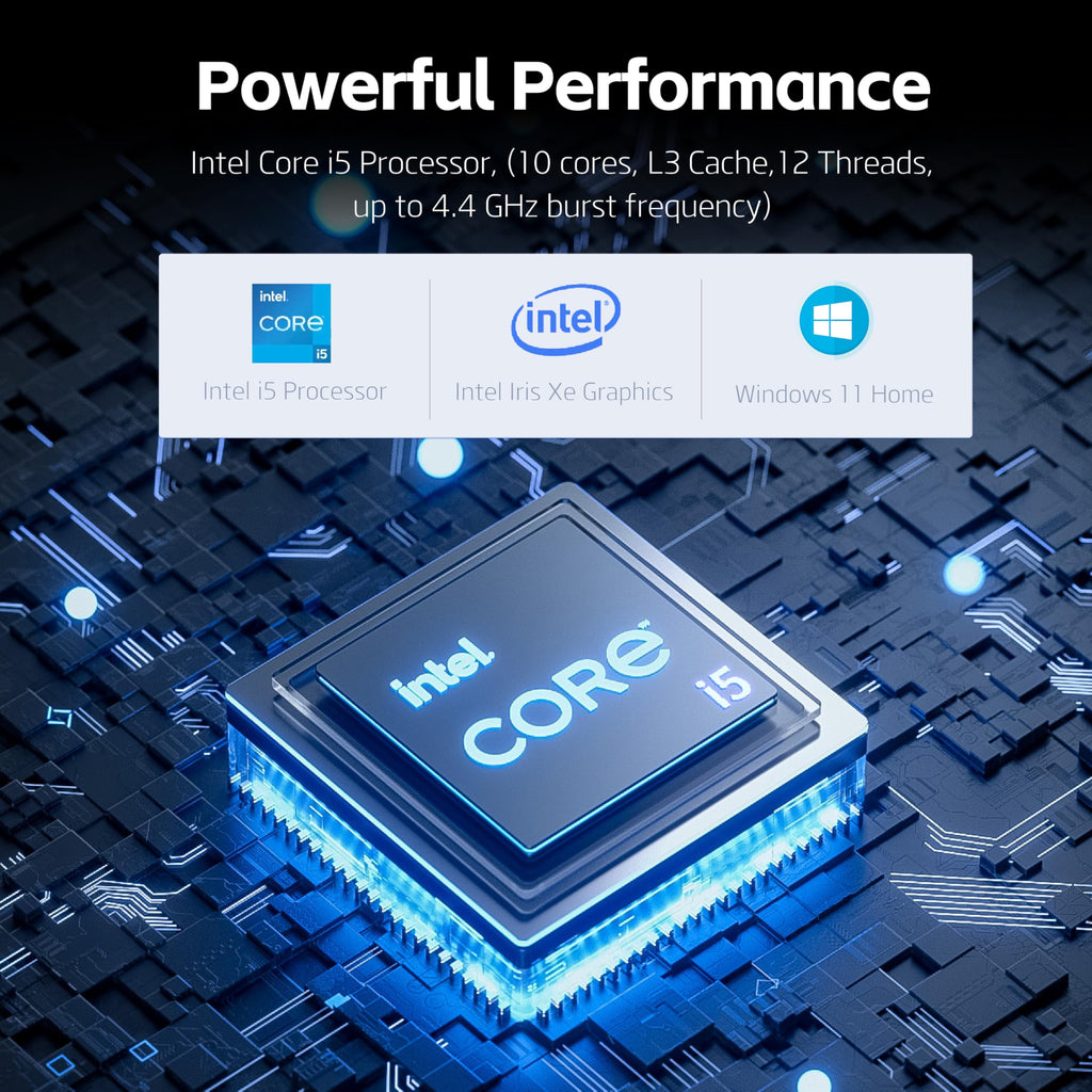 HP 15.6" Touchscreen Laptop, Intel Core i5 Processor, 16GB RAM, 512GB SSD, Numeric Keypad, Bluetooth, Wi-Fi, Long Battery Life, Windows 11 Home, Alpacatec Accessories, Silver