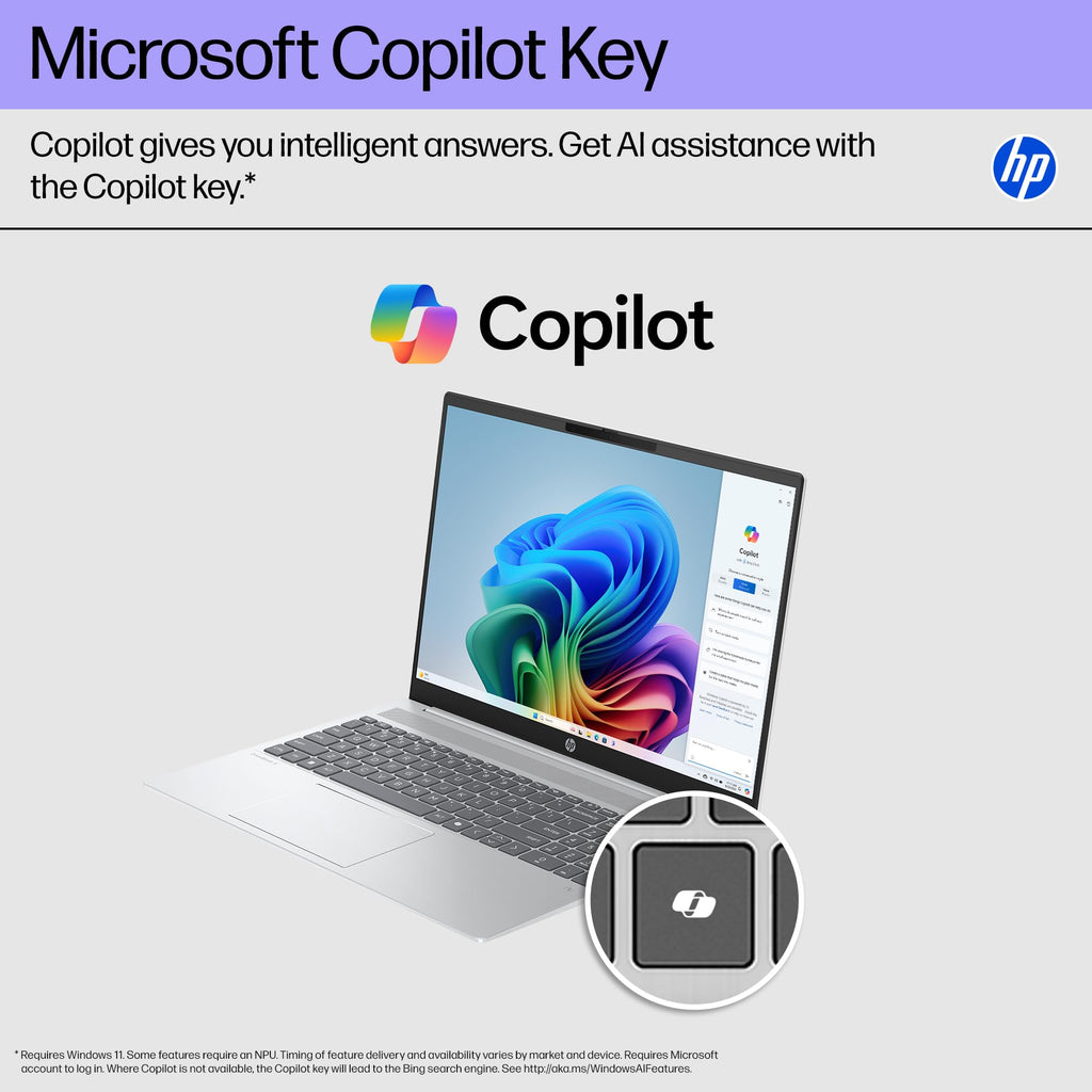 HP OmniBook 5 Copilot+ AI PC, 16" 2K (1920x1200) Touchscreen, 32GB LPDDR5x RAM, 1TB SSD, AMD Ryzen AI 7 350 Up to 5GHz, Backlit KB, Windows 11 Pro, W/Mouse