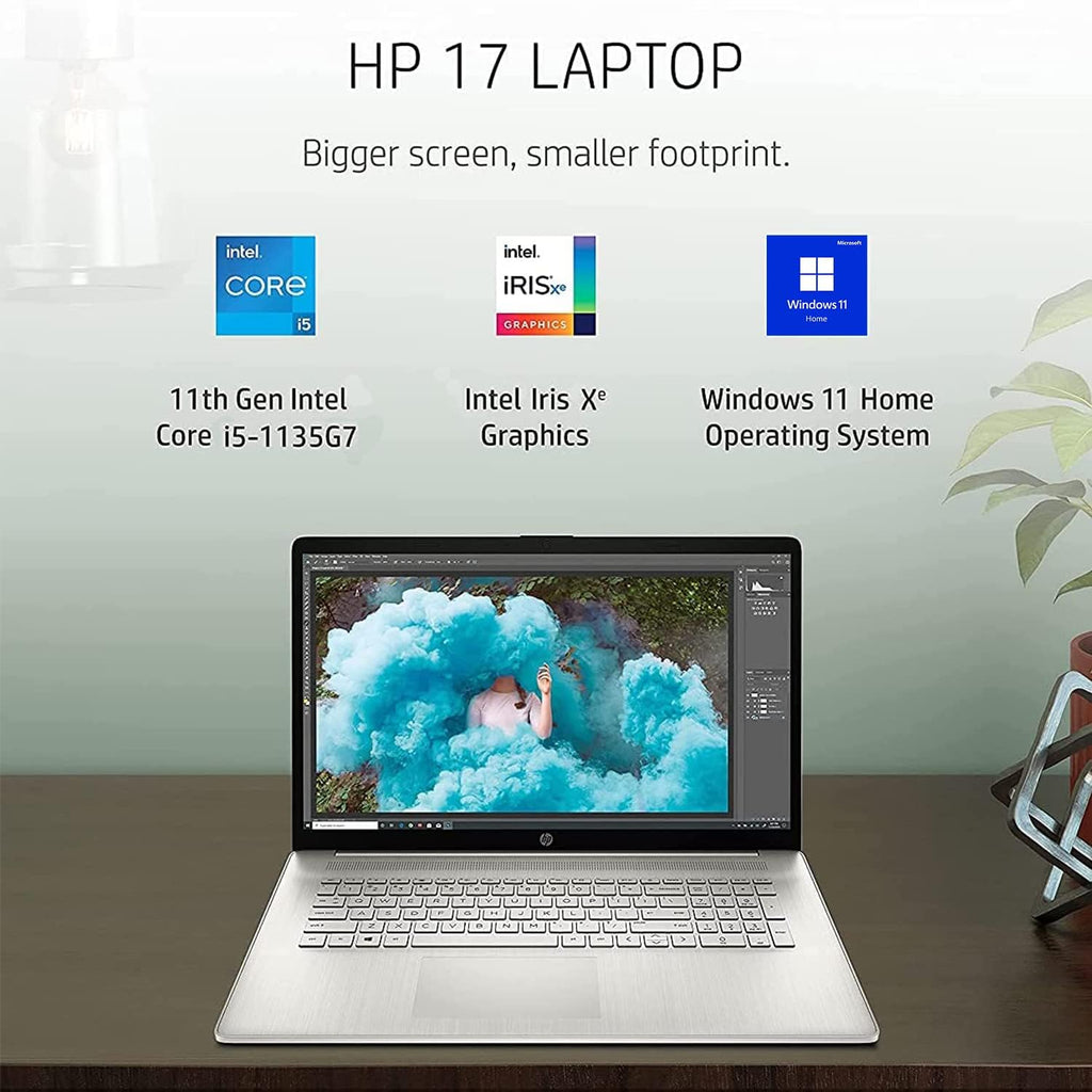 HP 17.3-inch Laptop, FHD Display, Windows 11 Pro, AMD Ryzen 5 7430U, Students and Business, Webcam, Wi-Fi, Bluetooth, Long Battery Life, w/Accessories