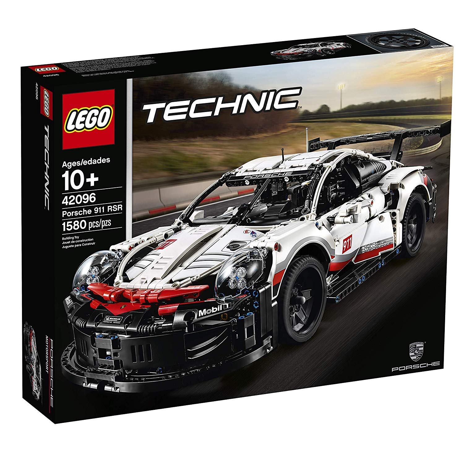 LEGO Technic Porsche 911 RSR 42096 Race Car Building Set STEM Toy for Boys and Girls Ages 10+ Features Porsche Model Car with Toy Engine (1,580 Pieces)