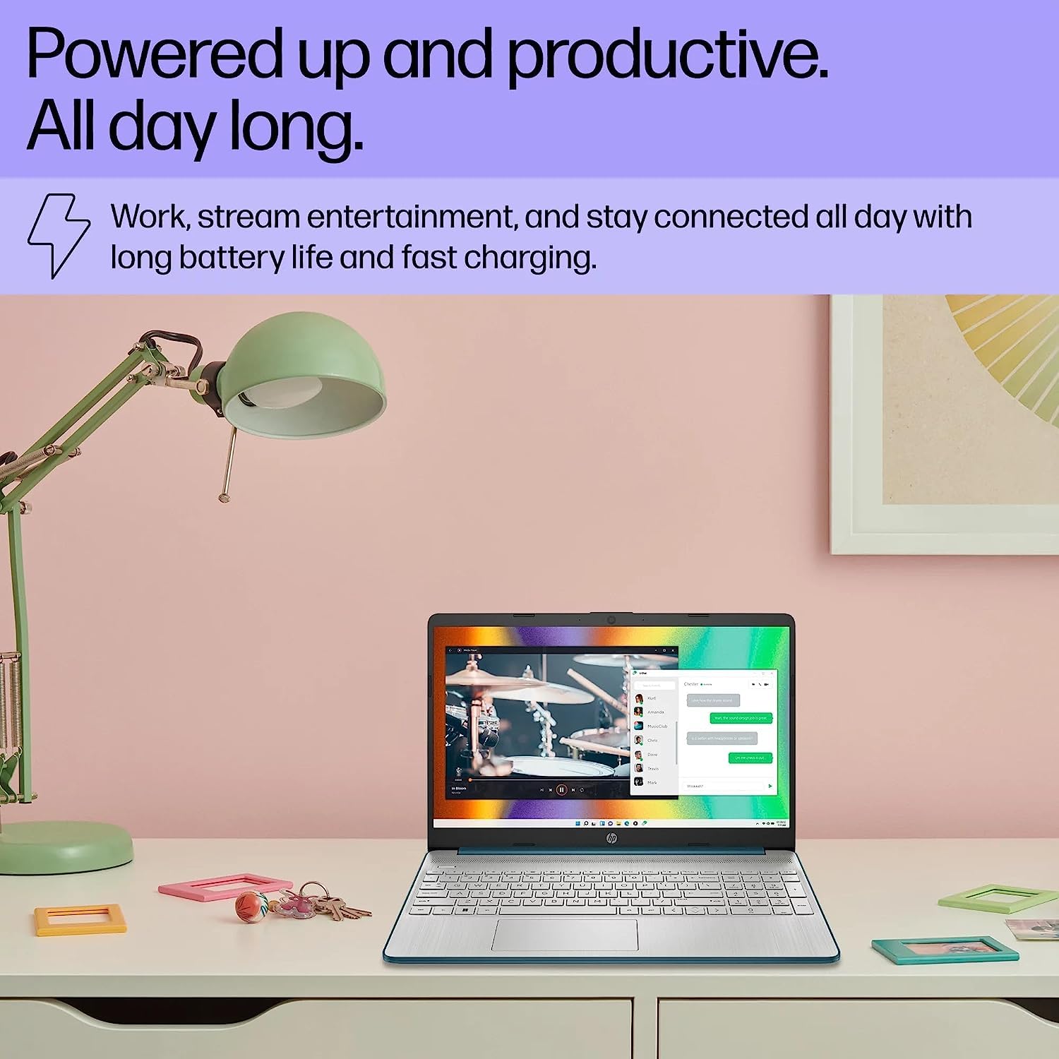 HP 15.6 Flagship HD Business Laptop Computer, Intel i3-1115G4 up to 4.1GHz (Beat i5-1035G4), Fast Charge, Numpad, Bluetooth, Wi-Fi, HDMI, Win 11 w/GM Accessory