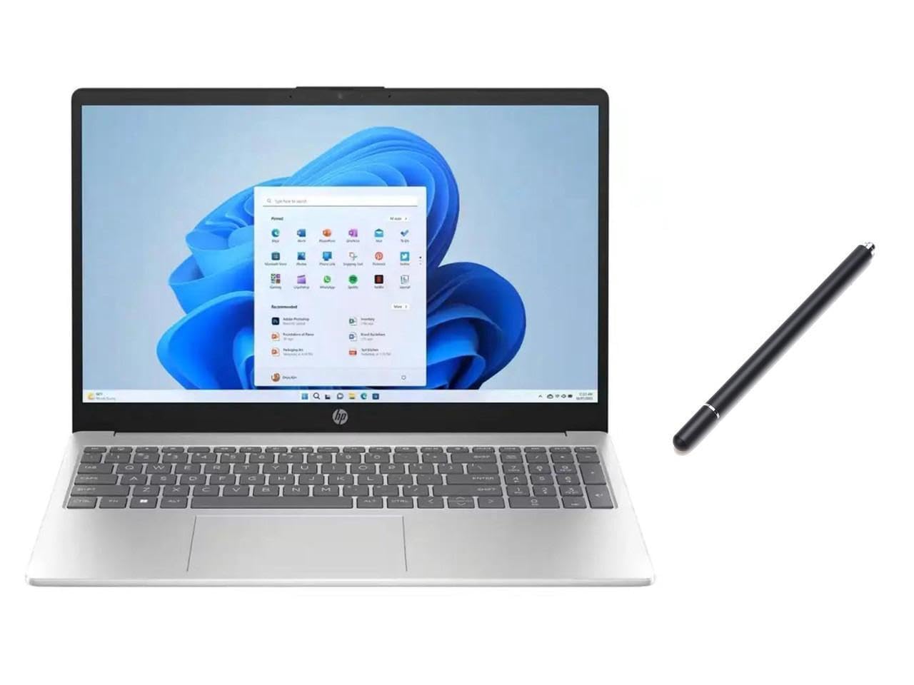 HP 15.6" HD Touch Screen Laptop | Intel Core i5-1235U | Intel Iris Xe Graphic | HDMI| Silver | 16GB RAM | 512GB SSD | Windows 11 S | Bundle with Stylus Pen