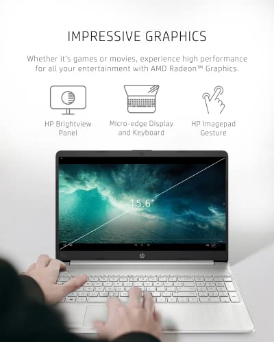 HP Pavilion 15.6" FHD Laptop, Intel i3-N305, 8GB RAM, 256GB SSD, Intel UHD Graphics, Fingerprint Reader, Num Pad, Webcam, Wi-Fi 6, Silver, Windows 11, Parent