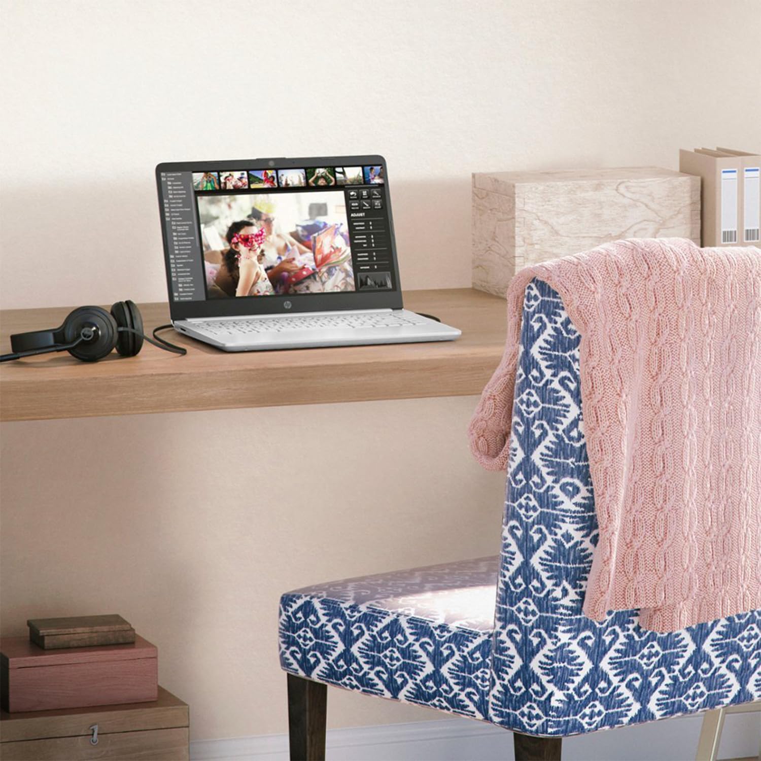 HP Essential Laptop, 14" HD Display, Intel Celeron N4120, Webcam, Type-C, SD Card Reader, HDMI, Wi-Fi, Windows 11 Home, Black