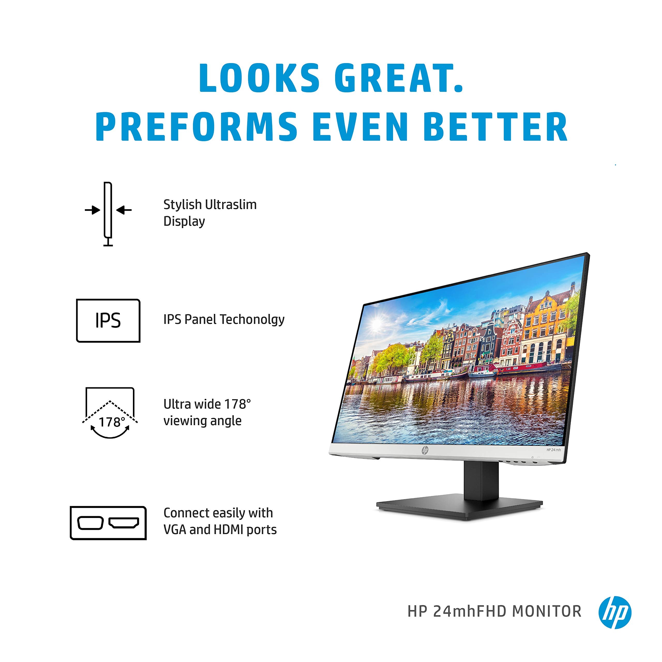 HP 24mh FHD Monitor - Computer Monitor