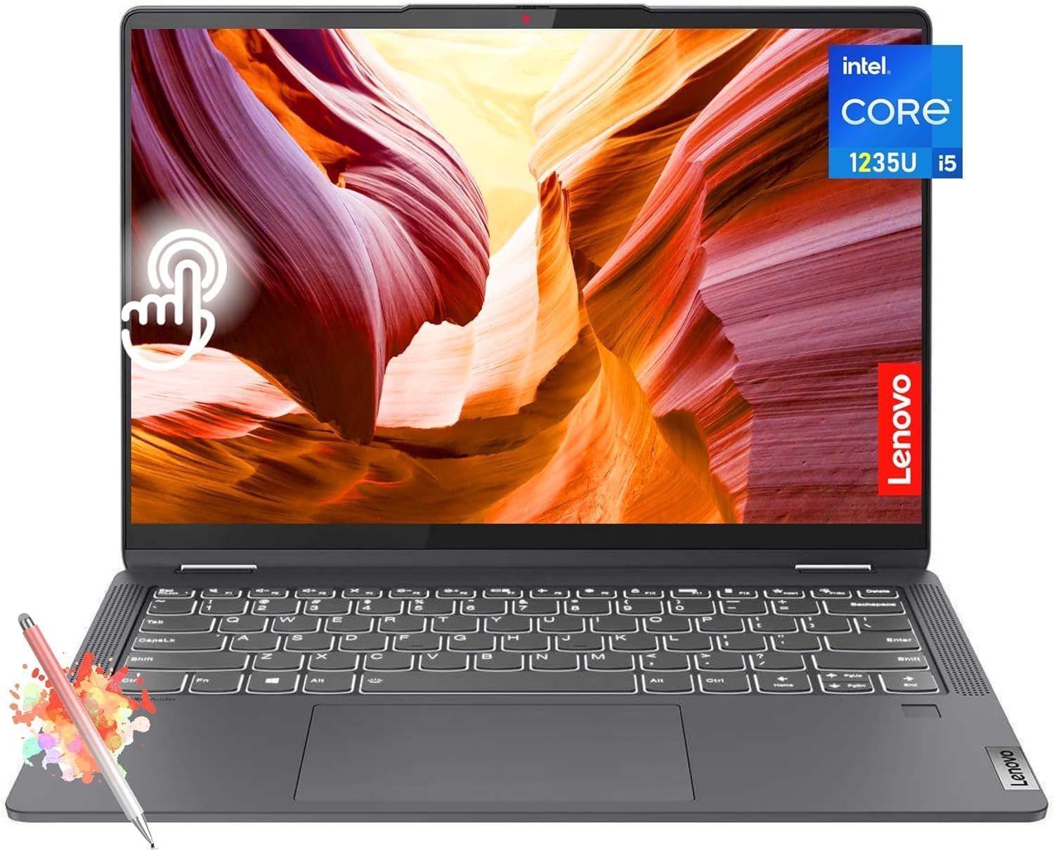 Lenovo Flex 5i 14" FHD Touchscreen 2-in-1 Laptop, Intel Core i5-1235U, 8GB Memory, Intel Iris Xe Graphics, 512GB SSD, Storm Grey