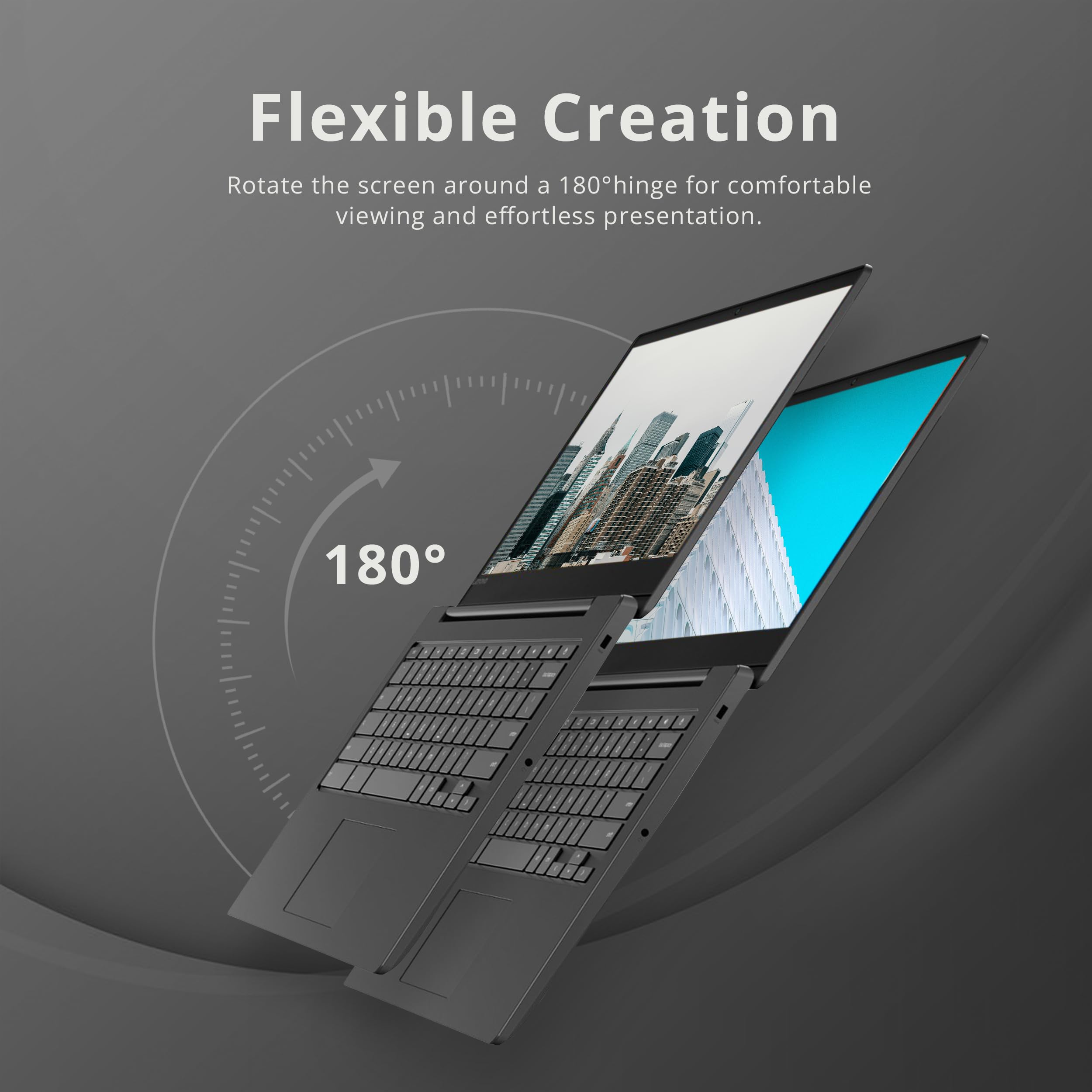 Lenovo 15 inch Laptop | 15.6" FHD Chromebook Computer | Intel 2-Core CPU | AI-Powered Chrome OS | LE Bundle