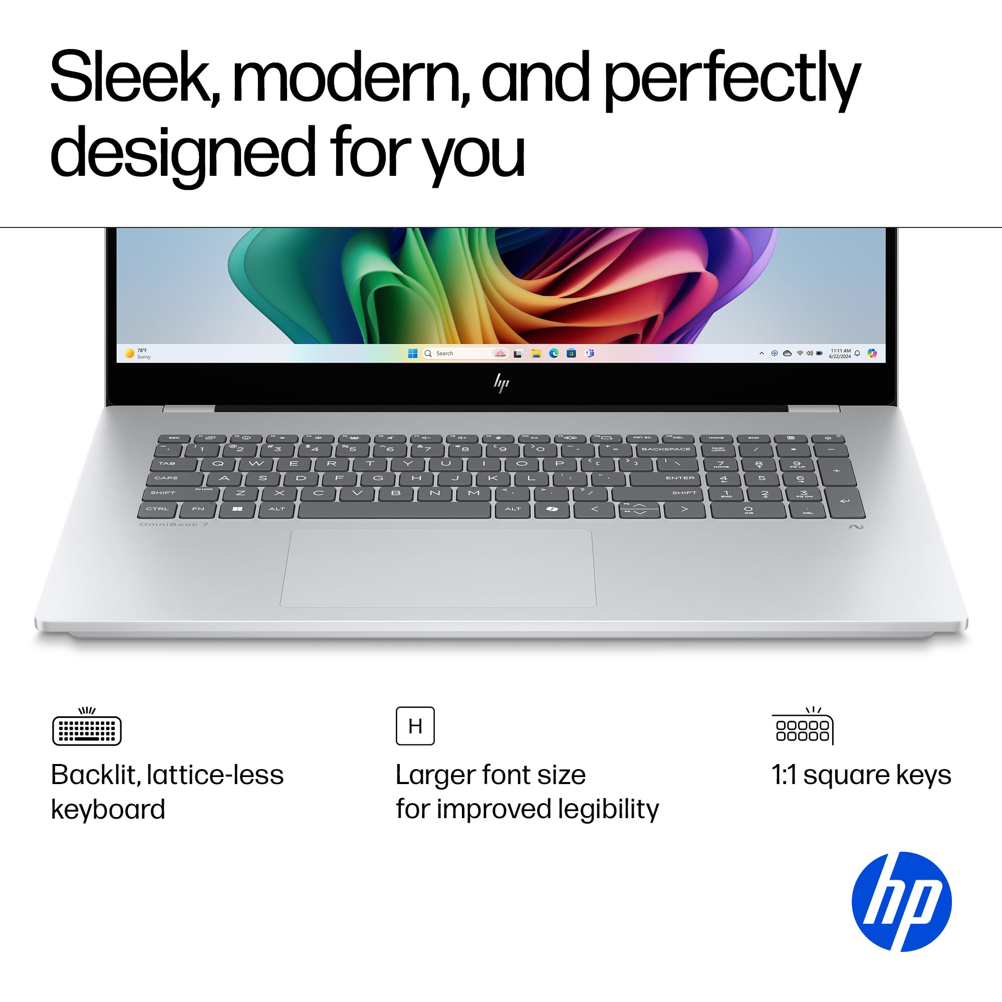 HP OmniBook 7 17 Inch Touchscreen Laptop for Business & Gaming, 17.3" FHD 400 nits, Intel 8-Core Ultra 7 258V, 32 GB DDR5 RAM, 4 TB SSD, NVIDIA RTX 4050, Backlit Keyboard, 5MP IR Cam, Windows 11 Pro
