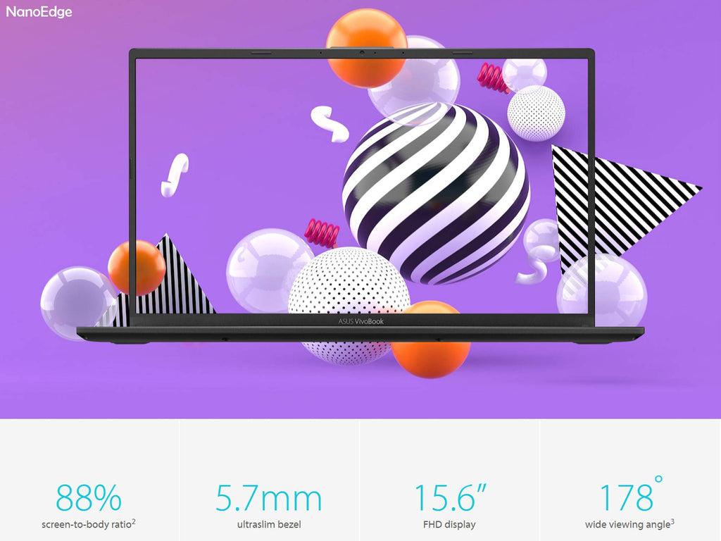 ASUS VivoBook 15 Thin and Light Laptop, 15.6” FHD, Backlit KB, Fingerprint, Windows 10, Slate Gray