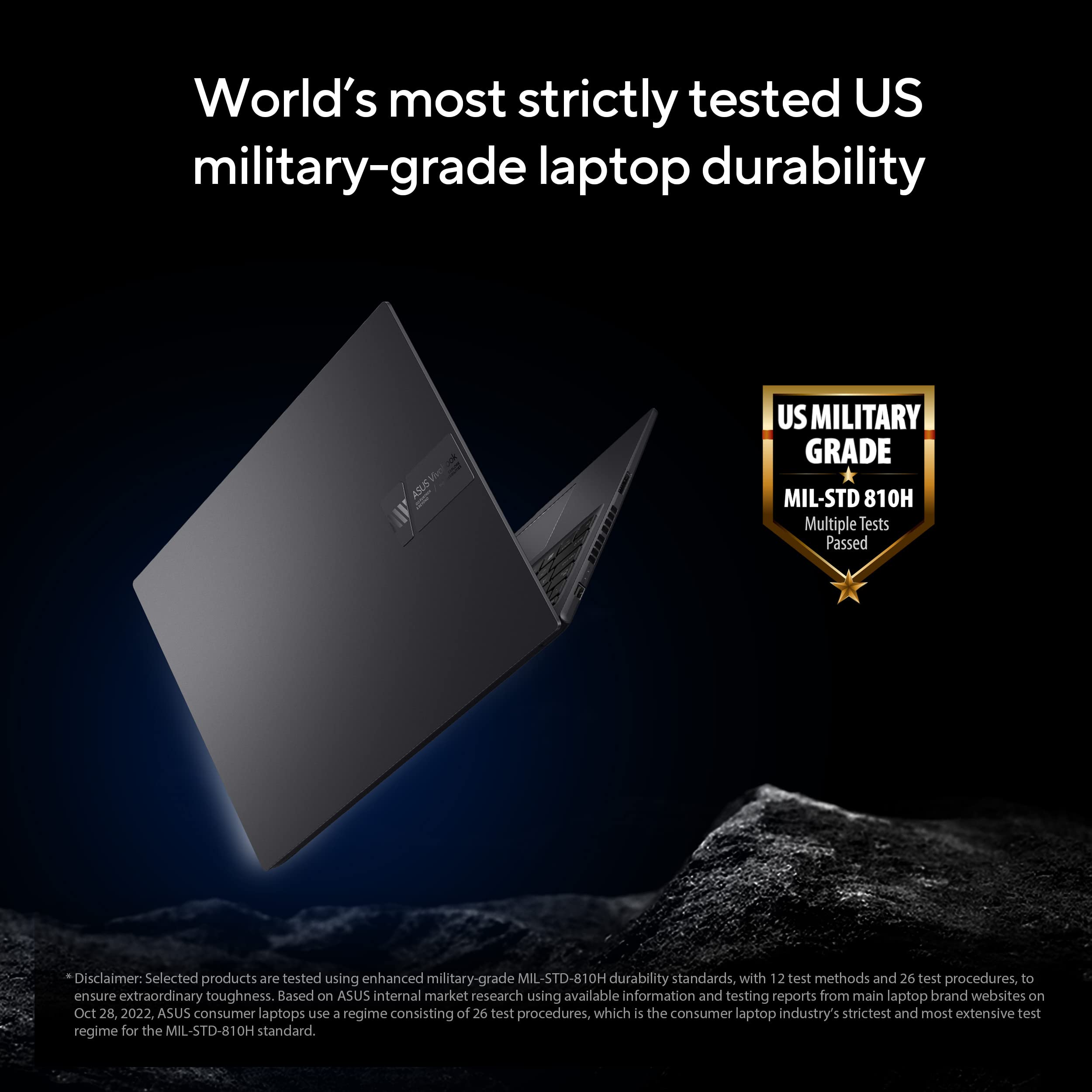ASUS Vivobook 16X OLED Laptop, 16” 120Hz Display, Intel Core i5-12450H CPU, NVIDIA Geforce RTX 3050 GPU, 32GB RAM, 1TB SSD, Windows 11 Home, Indie Black