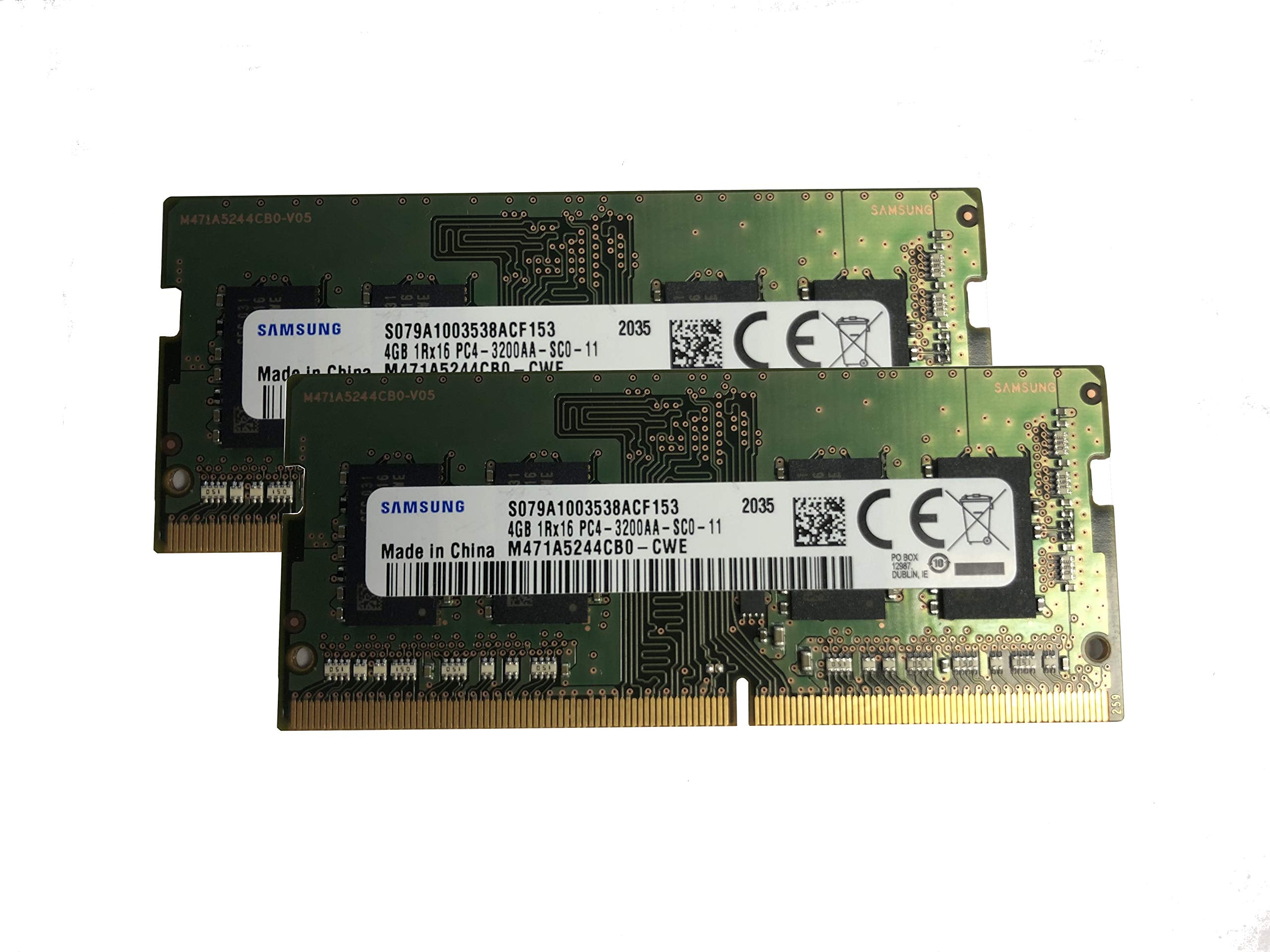 Samsung 8GB KIT(2 x 4GB) DDR4 3200MHz PC4-25600 1.2V 1R x 16 SODIMM Laptop RAM Memory Module M471A5244CB0