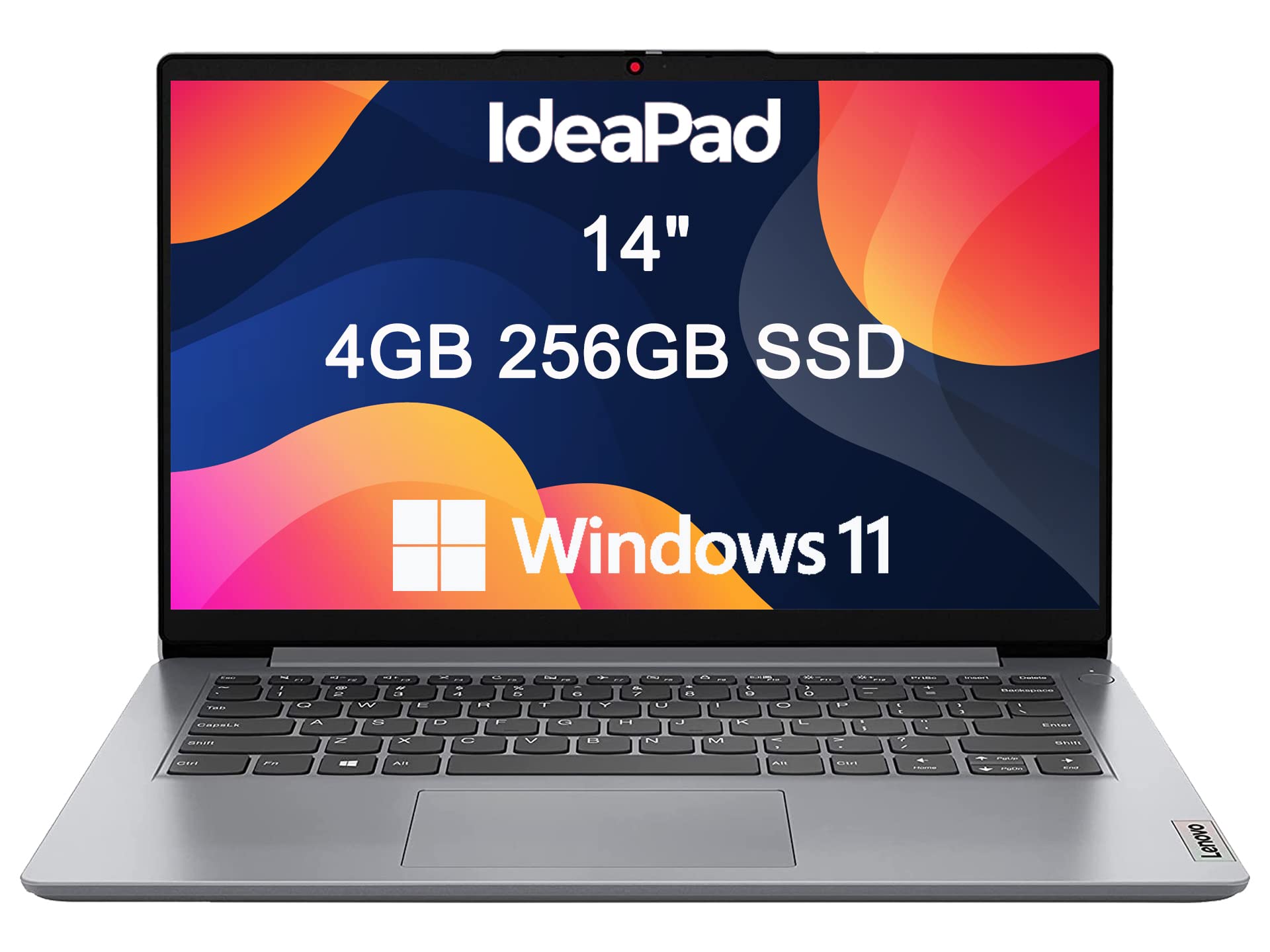 Lenovo Ideapad 1i 14" HD (Intel Dual-Core Celeron N4020, 4GB DDR4 RAM, 64GB Storage, UHD Graphics, Anti-Glare, Webcam) Home & Education Laptop, Bluetooth, Wi-Fi 6, Type-C, Win 11 Home in S Mode