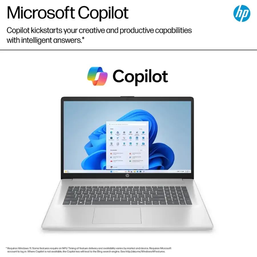 HP Laptop for Business and Students, 17.3" HD+ Anti-Glare Display, w/Accessories & 1TB Portable SSD, Intel (8-Core) i3 - N305, Win 11 Pro, Wi-Fi 6, Copilot AI, 16GB RAM, 512GB SSD