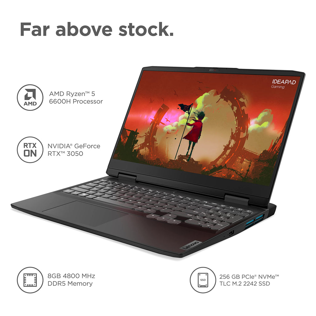 Lenovo IdeaPad Gaming 3 - (2022) - Essential Gaming Laptop Computer - 15.6" FHD - 120Hz - AMD Ryzen 5 5600H - NVIDIA GeForce GTX 1650-8GB DDR5 RAM - 256GB NVMe Storage - Windows 11 Home