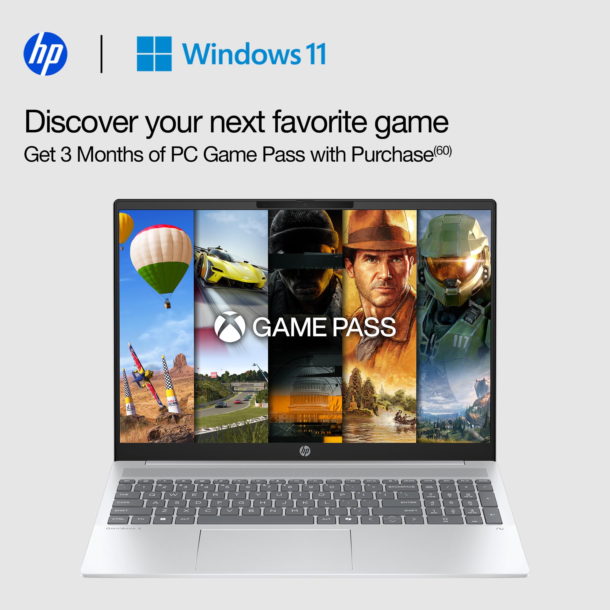 HP OmniBook 5 Copilot+ AI PC, 16" 2K (1920x1200) Touchscreen, 32GB LPDDR5x RAM, 1TB SSD, AMD Ryzen AI 7 350 Up to 5GHz, Backlit KB, Windows 11 Pro, W/Mouse