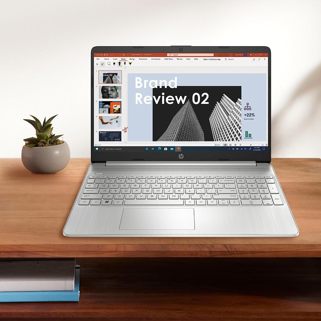HP 15.6" HD Busienss Laptop, 6-core AMD Ryzen 5 5500U(up to 4.0GHz), 16GB RAM, 1TB PCIE SSD, USB-A&C, WiFi, Fast Charge, Windows 11 + GM Accessory, Silver