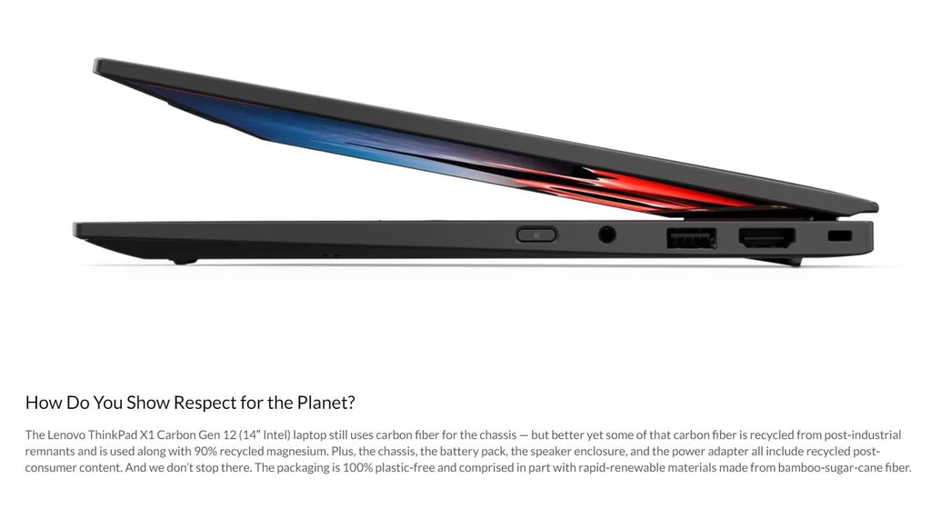 Lenovo Gen 11 ThinkPad X1 Carbon Laptop with Intel Intel Core i7-1365U vPro Processor