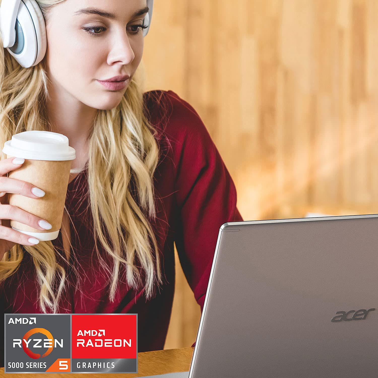 acer Aspire 5 A515-45-R74Z Slim Laptop | 15.6" Full HD IPS | AMD Ryzen 5 5500U Hexa-Core Mobile Processor | AMD Radeon Graphics | 8GB DDR4 | 256GB NVMe SSD | WiFi 6 | Backlit KB | Windows 11 Home